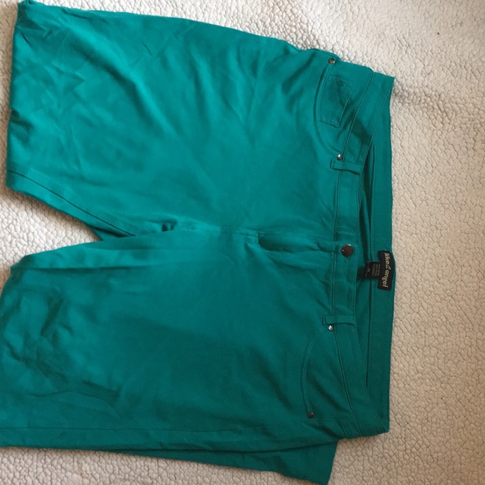 3X Emerald green Stretch jeans EUC